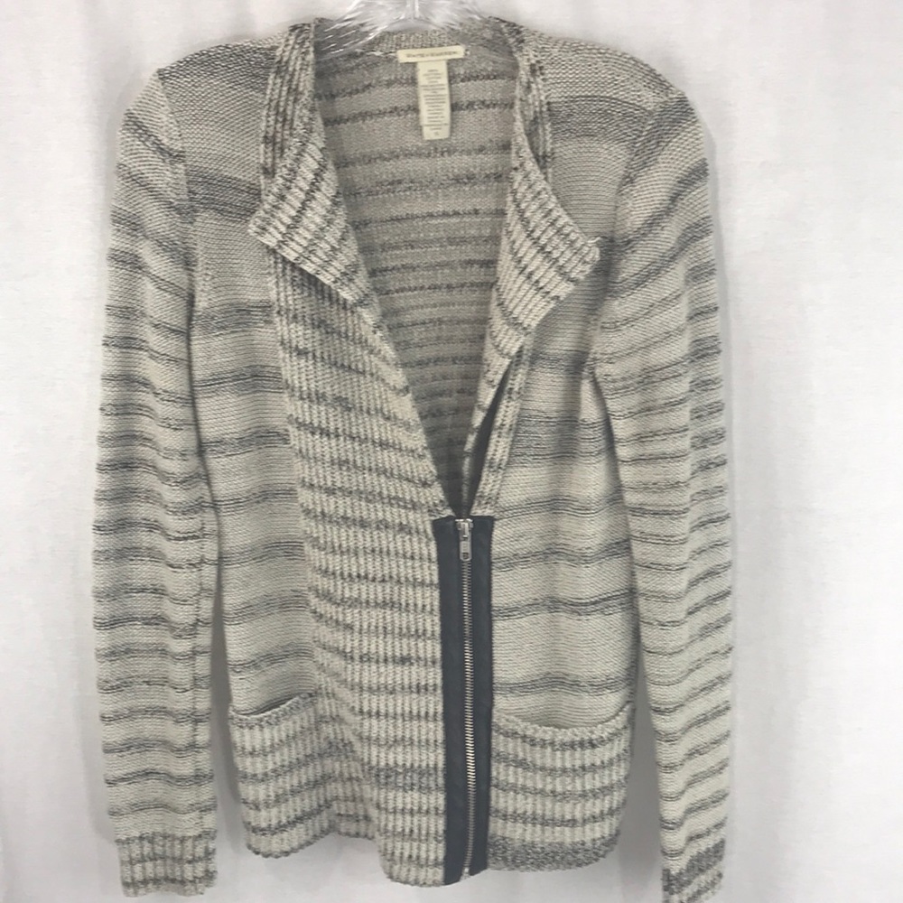 White + Warren Zippered Sweater - Size S